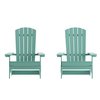 Flash Furniture Sea Foam All-Weather Folding Adirondack Chairs, 2PK 2-JJ-C14505-SFM-GG